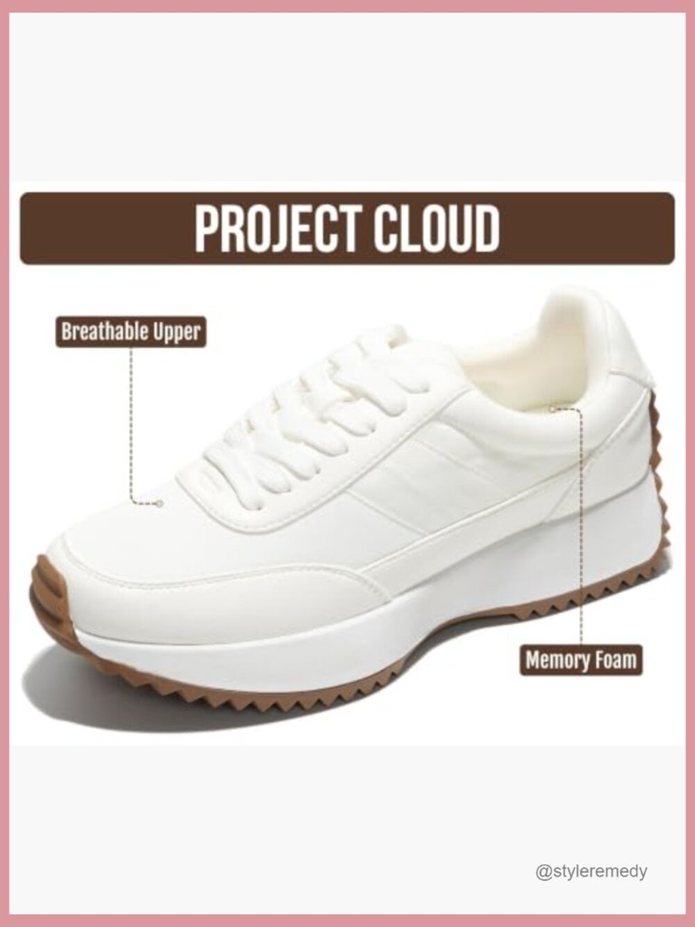 Memory Foam Sneakers - Lightweight Non-Slip Lace Up Athletic Shoes - Picture 2 of 7